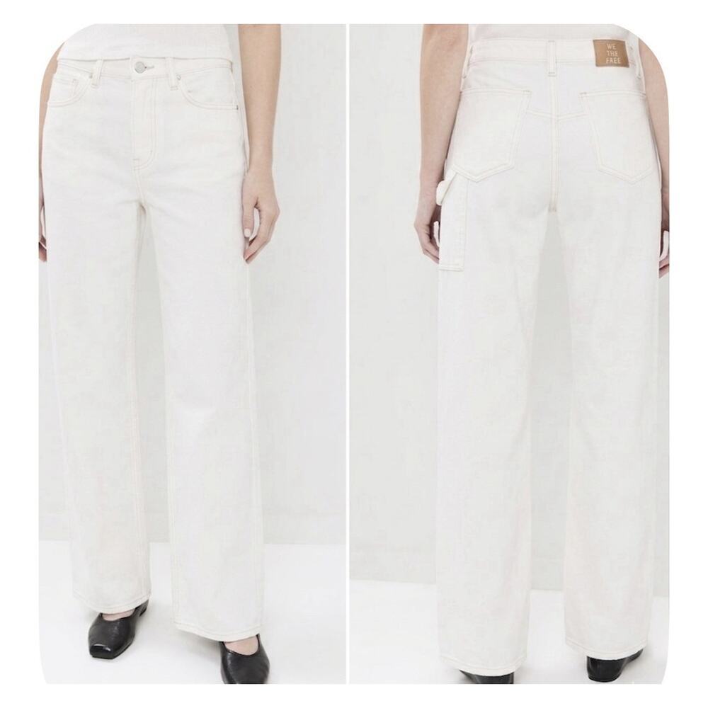 We the Free by Free People Tinsley Baggy High Rise Straight Leg Jeans Women's 27